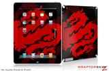 iPad Skin Oriental Dragon Red on Black (fits iPad 2 through iPad 4)