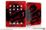 iPad Skin Oriental Dragon Black on Red (fits iPad 2 through iPad 4)