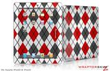 iPad Skin Argyle Red and Gray (fits iPad 2 through iPad 4)