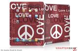 iPad Skin Love and Peace Pink (fits iPad 2 through iPad 4)