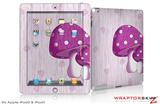 iPad Skin Mushrooms Hot Pink (fits iPad 2 through iPad 4)