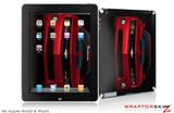 iPad Skin 2010 Chevy Camaro Jeweled Red - Black Stripes on Black (fits iPad 2 through iPad 4)