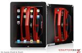 iPad Skin 2010 Chevy Camaro Victory Red - Black Stripes on Black (fits iPad 2 through iPad 4)