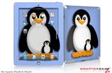 iPad Skin Penguins on Blue (fits iPad 2 through iPad 4)