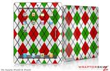 iPad Skin Argyle Red and Green (fits iPad 2 through iPad 4)