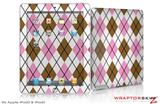 iPad Skin Argyle Pink and Brown (fits iPad 2 through iPad 4)