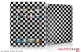 iPad Skin Checkered Canvas Black and White (fits iPad 2 through iPad 4)