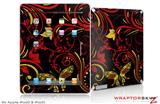 iPad Skin Twisted Garden Red and Yellow (fits iPad 2 through iPad 4)