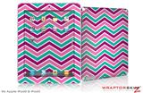 iPad Skin Zig Zag Teal Pink Purple (fits iPad 2 through iPad 4)