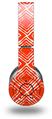 WraptorSkinz Skin Decal Wrap compatible with Original Beats Wireless Headphones Wavey Red Skin Only (HEADPHONES NOT INCLUDED)