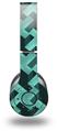 WraptorSkinz Skin Decal Wrap compatible with Original Beats Wireless Headphones Retro Houndstooth Seafoam Green Skin Only (HEADPHONES NOT INCLUDED)