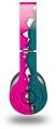 WraptorSkinz Skin Decal Wrap compatible with Original Beats Wireless Headphones Ripped Colors Hot Pink Seafoam Green Skin Only (HEADPHONES NOT INCLUDED)
