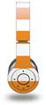 WraptorSkinz Skin Decal Wrap compatible with Original Beats Wireless Headphones Kearas Psycho Stripes Orange and White Skin Only (HEADPHONES NOT INCLUDED)
