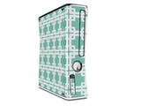 Boxed Seafoam Green Decal Style Skin for XBOX 360 Slim Vertical