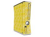 Wavey Yellow Decal Style Skin for XBOX 360 Slim Vertical