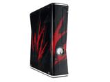 WraptorSkinz WZ on Black Decal Style Skin for XBOX 360 Slim Vertical