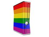 Rainbow Stripes Decal Style Skin for XBOX 360 Slim Vertical