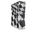 Checkered Racing Flag Decal Style Skin for XBOX 360 Slim Vertical