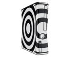 Bullseye Black and White Decal Style Skin for XBOX 360 Slim Vertical