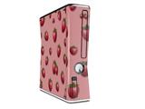 Strawberries on Pink Decal Style Skin for XBOX 360 Slim Vertical