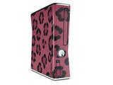 Leopard Skin Pink Decal Style Skin for XBOX 360 Slim Vertical