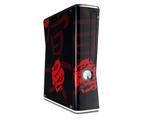 Oriental Dragon Red on Black Decal Style Skin for XBOX 360 Slim Vertical