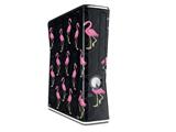 Flamingos on Black Decal Style Skin for XBOX 360 Slim Vertical