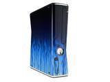 Fire Blue Decal Style Skin for XBOX 360 Slim Vertical
