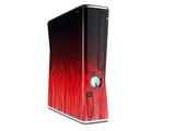 Fire Red Decal Style Skin for XBOX 360 Slim Vertical