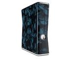 Skulls Confetti Blue Decal Style Skin for XBOX 360 Slim Vertical