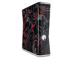 Twisted Garden Gray and Red Decal Style Skin for XBOX 360 Slim Vertical