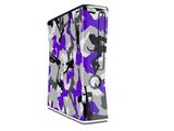 Sexy Girl Silhouette Camo Purple Decal Style Skin for XBOX 360 Slim Vertical