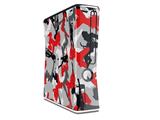 Sexy Girl Silhouette Camo Red Decal Style Skin for XBOX 360 Slim Vertical