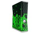HEX Green Decal Style Skin for XBOX 360 Slim Vertical