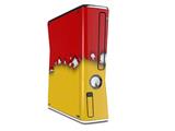 Ripped Colors Red Yellow Decal Style Skin for XBOX 360 Slim Vertical