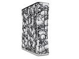 Scattered Skulls White Decal Style Skin for XBOX 360 Slim Vertical