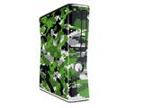 WraptorCamo Digital Camo Green Decal Style Skin for XBOX 360 Slim Vertical