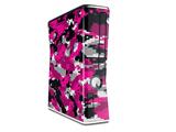 WraptorCamo Digital Camo Hot Pink Decal Style Skin for XBOX 360 Slim Vertical