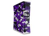 WraptorCamo Digital Camo Purple Decal Style Skin for XBOX 360 Slim Vertical