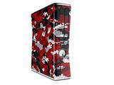 WraptorCamo Digital Camo Red Decal Style Skin for XBOX 360 Slim Vertical