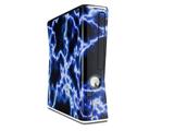 Electrify Blue Decal Style Skin for XBOX 360 Slim Vertical