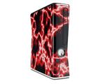 Electrify Red Decal Style Skin for XBOX 360 Slim Vertical