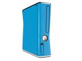 Solid Color Blue Neon Decal Style Skin for XBOX 360 Slim Vertical