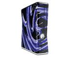 Alecias Swirl 02 Blue Decal Style Skin for XBOX 360 Slim Vertical