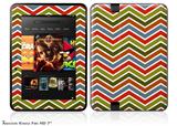 Zig Zag Colors 01 Decal Style Skin fits 2012 Amazon Kindle Fire HD 7 inch