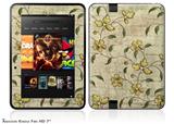 Flowers and Berries Yellow Decal Style Skin fits 2012 Amazon Kindle Fire HD 7 inch