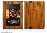 Wood Grain - Oak 01 Decal Style Skin fits 2012 Amazon Kindle Fire HD 7 inch