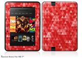 Triangle Mosaic Red Decal Style Skin fits 2012 Amazon Kindle Fire HD 7 inch