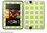Squared Sage Green Decal Style Skin fits 2012 Amazon Kindle Fire HD 7 inch