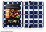 Squared Navy Blue Decal Style Skin fits 2012 Amazon Kindle Fire HD 7 inch